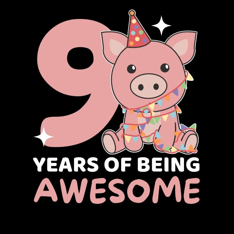 Cochon pour les enfants de 9 ans de neuf ans