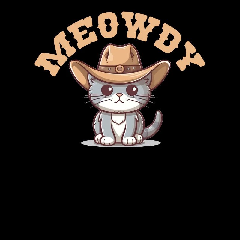 Meowdy Howdy Cat Cowboy Hat Cute Cats