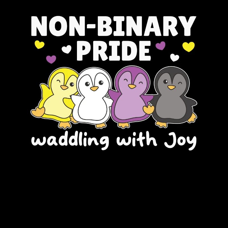 Nonbinary Penguin Flag Pride LGBTQ Cute Penguins