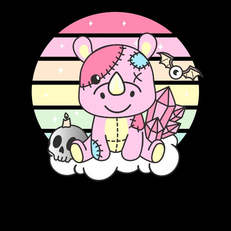Kawaii Gothic Rhinoceros Pastel Gothic Goth