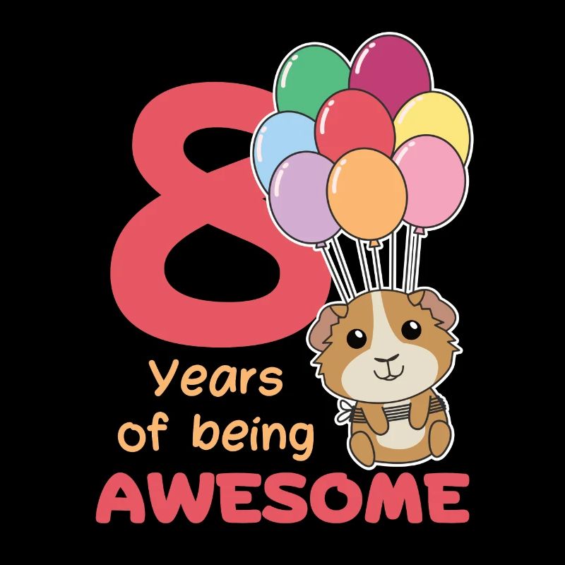 Cochons d’Inde pour les enfants de 8e anniversaire huit