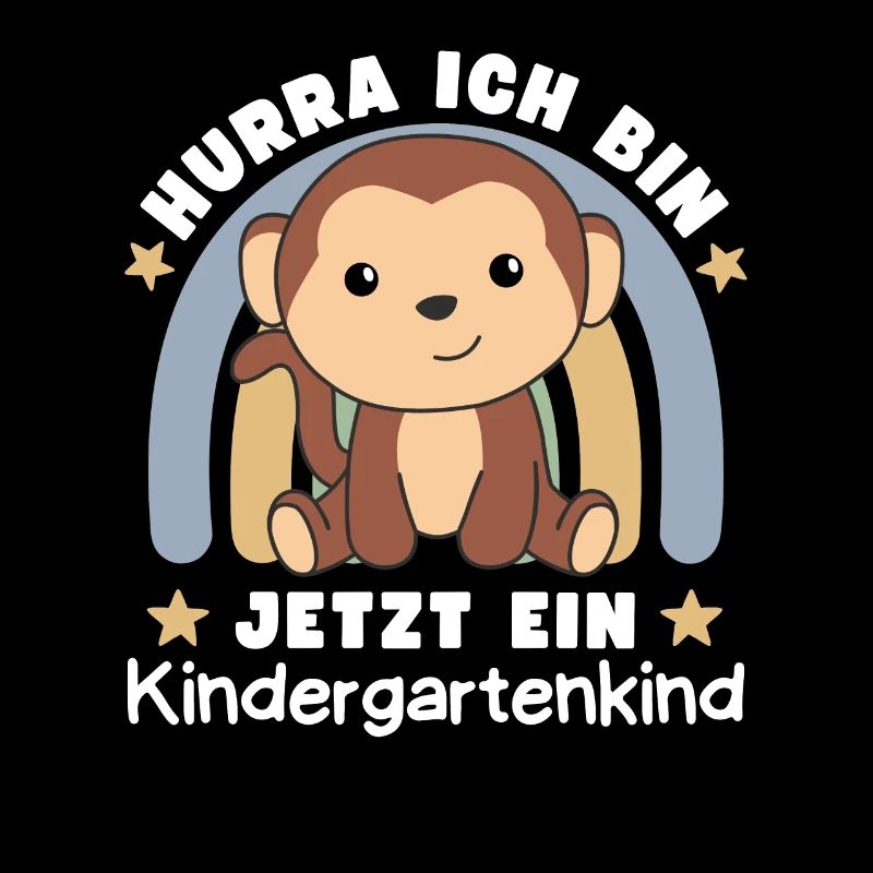 Hurra Ich Bin Jetzt Ein Kindergartenkind Affe