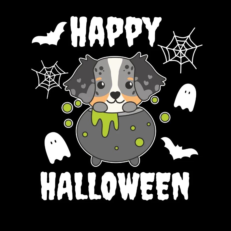 Australian Shepherd Happy Halloween Hexenkessel
