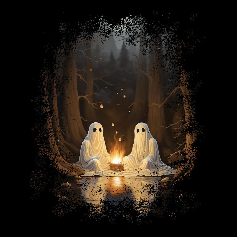 Vintage Geist Lagerfeuer Camping Gothic Halloween