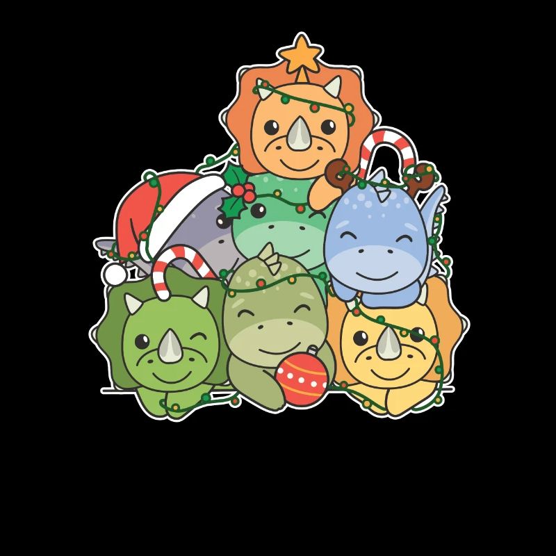 Dinosaure arbre de Noël drôle d’animal