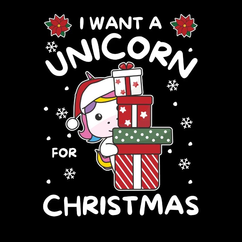 Ich will ein Einhorn zu Weihnachten süße Einhörner