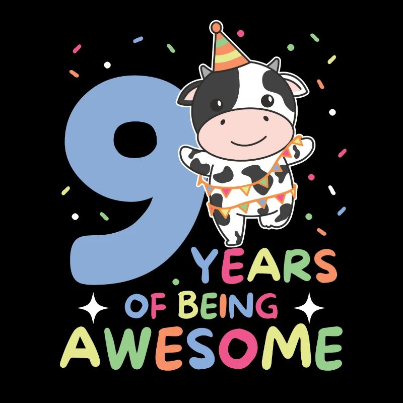 Vache pour les enfants de 9 ans de neuf ans