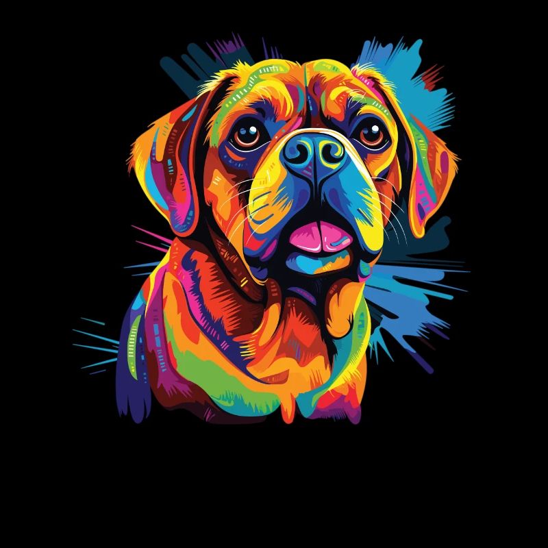 Aquarelle colorée Puggle