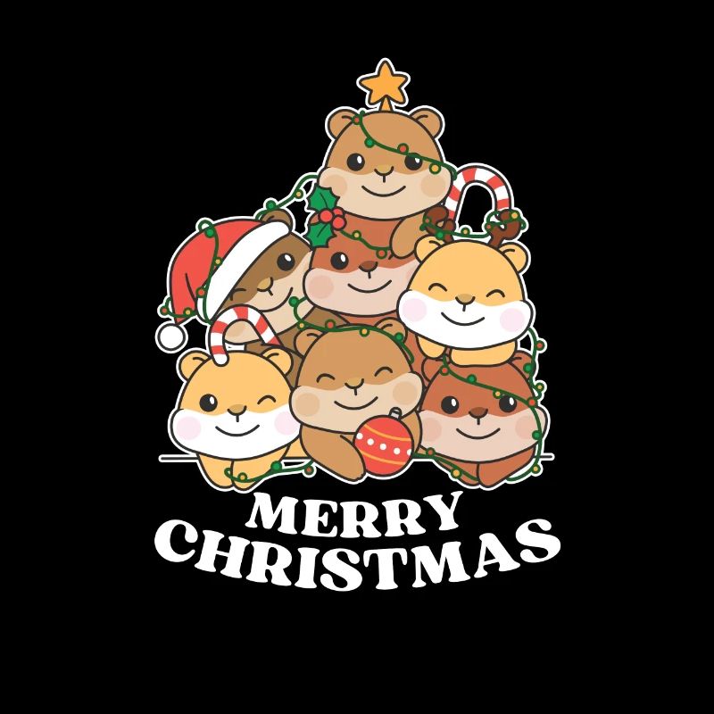 Joyeux Noël Hamsters Réveillon de Noël Hamsters