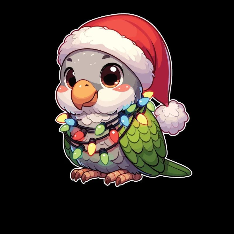 Weihnachten Lichterkette Mönchssittich