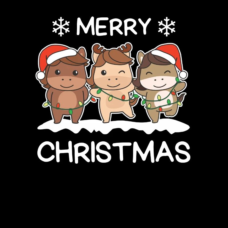 Joyeux Noël Cheval Réveillon De Noël Chevaux