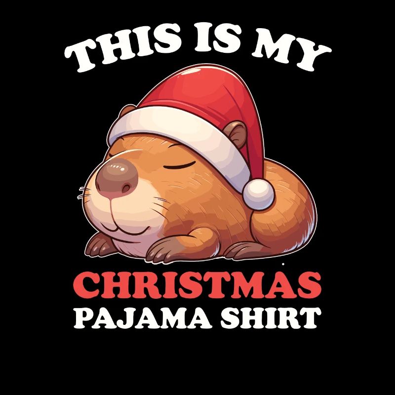 Capybara Weihnachts Schlafanzug Capybaras