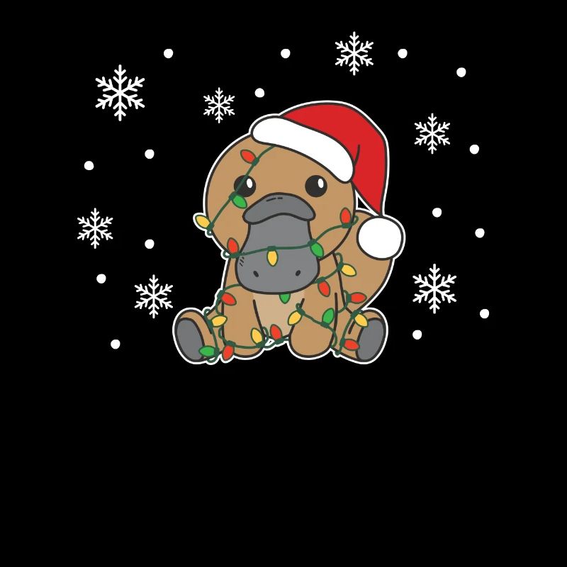 Platypus Christmas Winter Animals