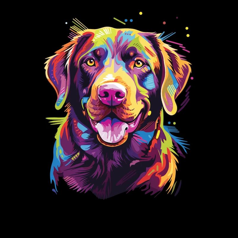 Aquarelle colorée Chesapeake Bay Retriever