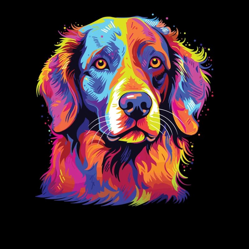 Wasserfarben Farbenfroher Brittany Spaniel