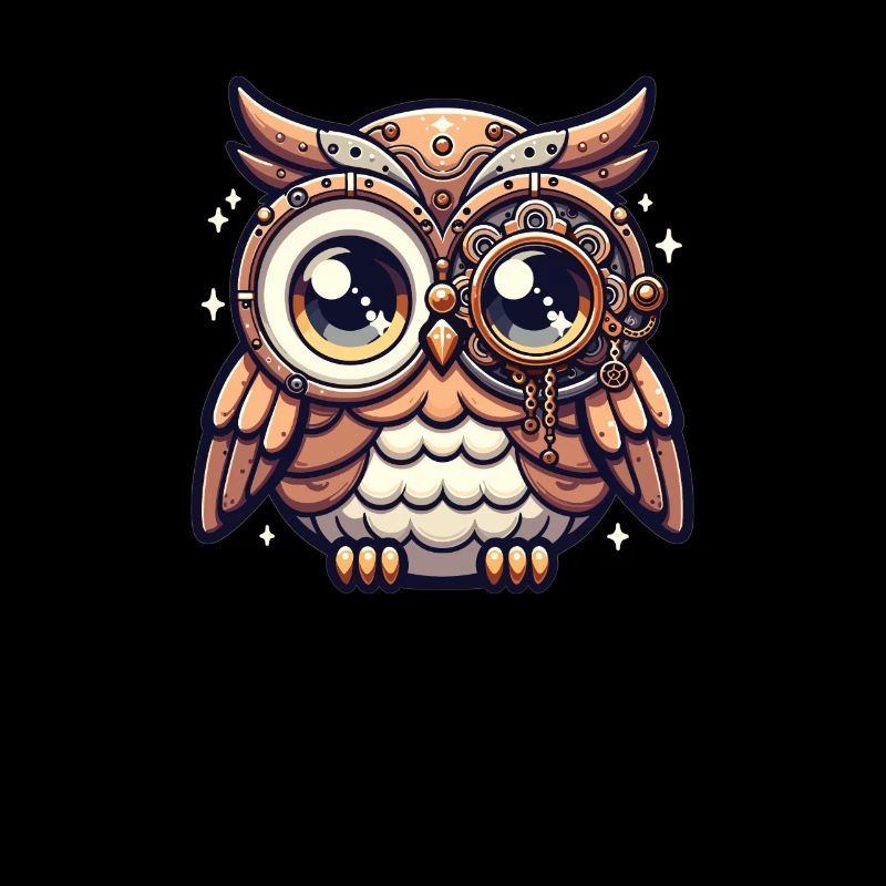 Kawaii Steampunk Eule Fantasy Eulen Lover