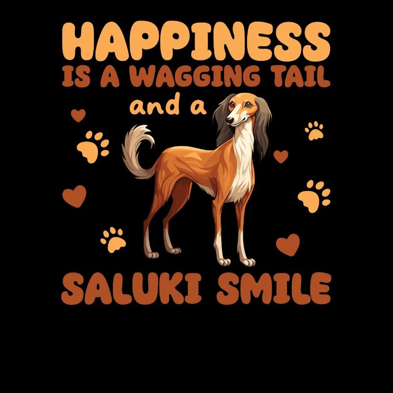 Le bonheur est une queue qui remue et un saluki