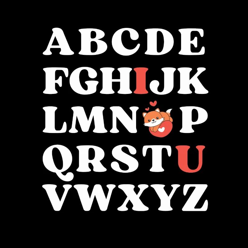 ABC Je t’aime Kids Fox Saint-Valentin