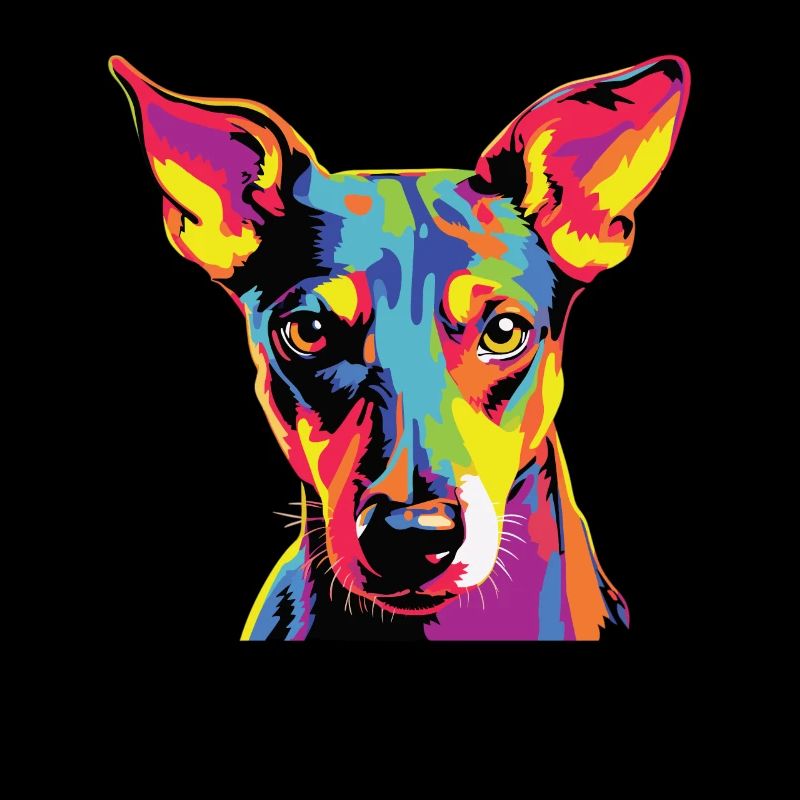 Wasserfarben Farbenfroher Glatthaar-Foxterrier