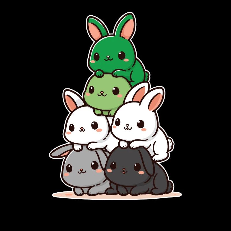 Lapins Aromantisme Drapeau Fierté Mois Mignon Lapin