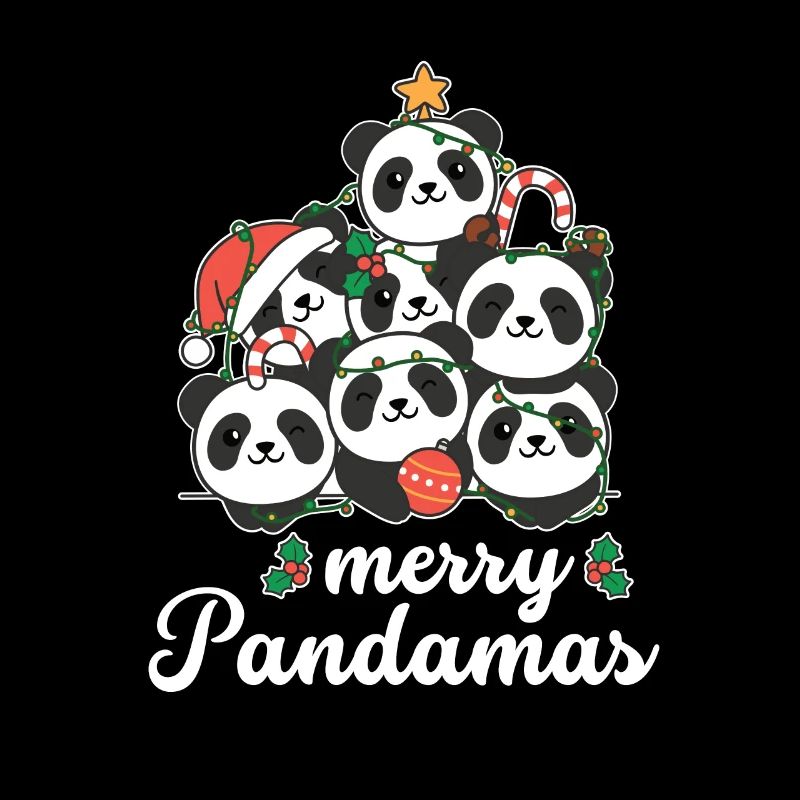 Joyeux Pandamas Jeu de mots Panda Noël
