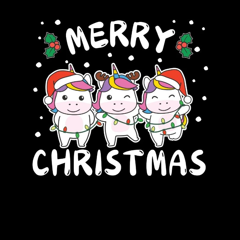 Joyeux Noël Doux Licorne Noël