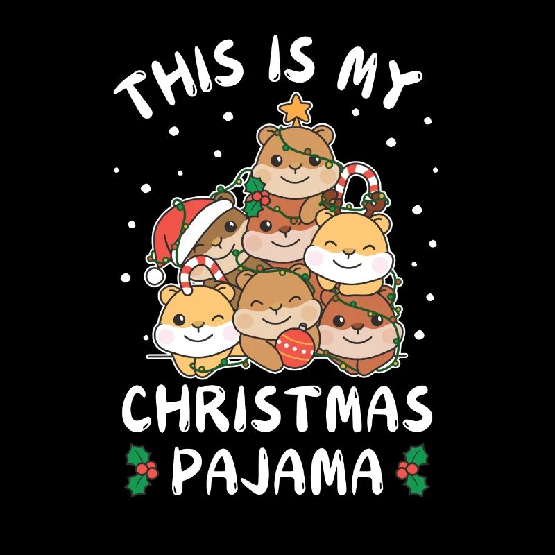 Pyjama de Noël Hamster de Noël