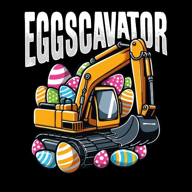Eggscavator Lustiger Osterbagger Bagger