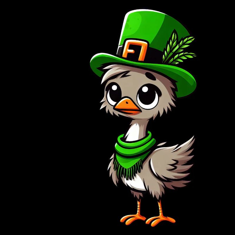 Émeu de la Saint-Patrick et Maine Coon