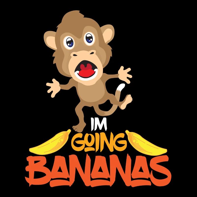 Affe Schimpanse Monkey Lustig Banane Fun Geschenk