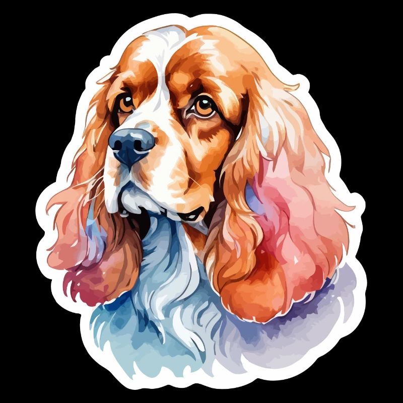 American Cocker Spaniel Wasserfarben