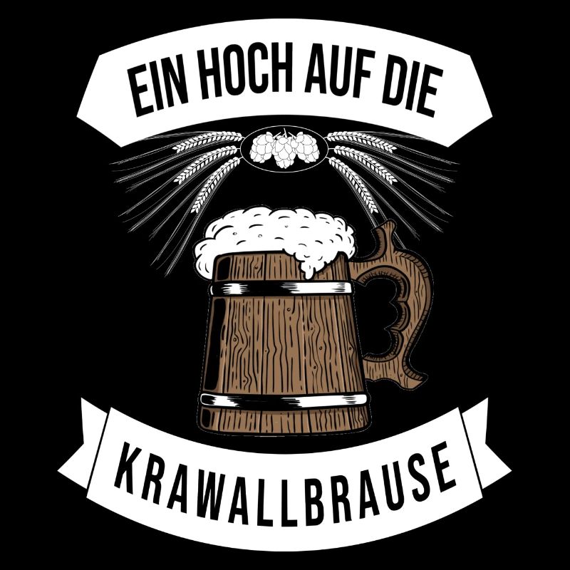 Kraftvolles Biergarten-Design mit Spruch