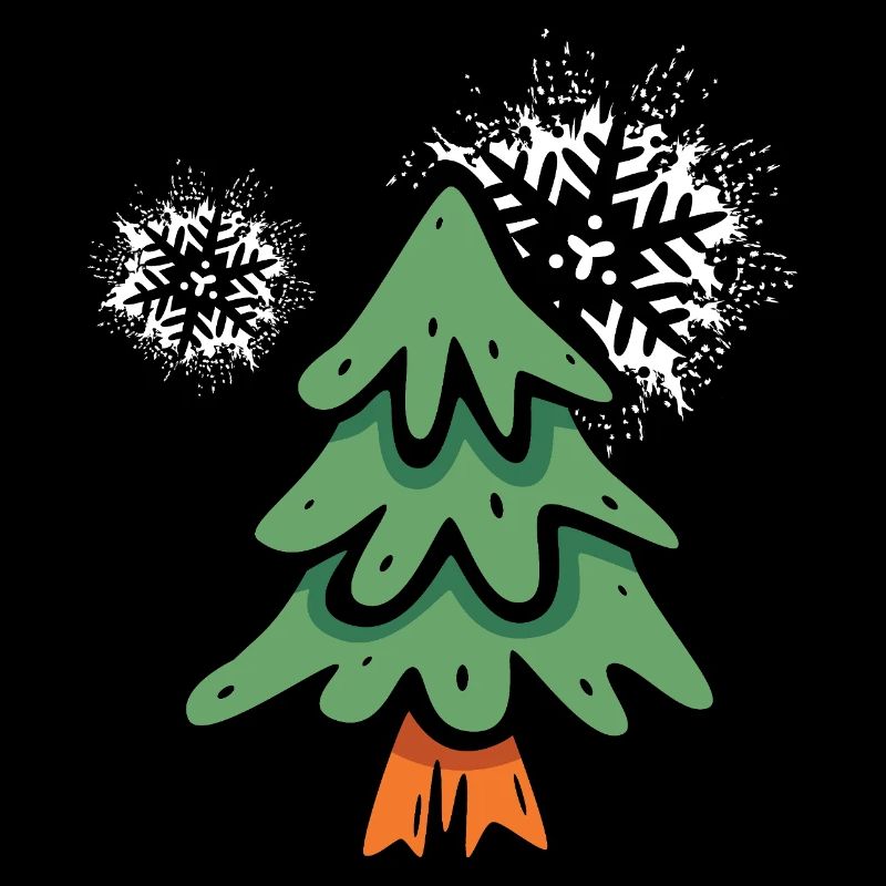 Weihnachtsbaum mit Schneeflocken