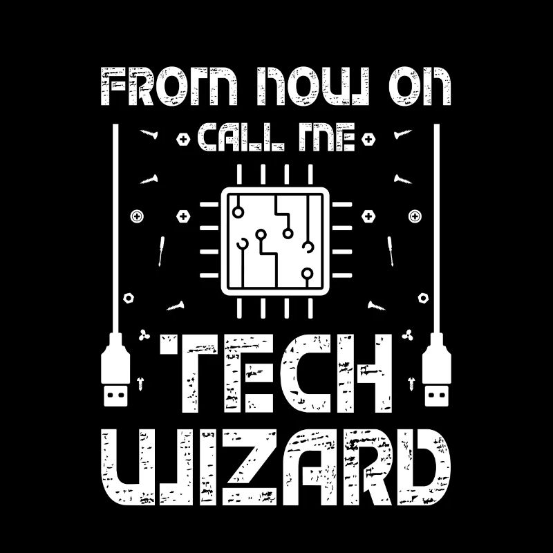 Call Me Tech Wizard Funny IT Support Computer