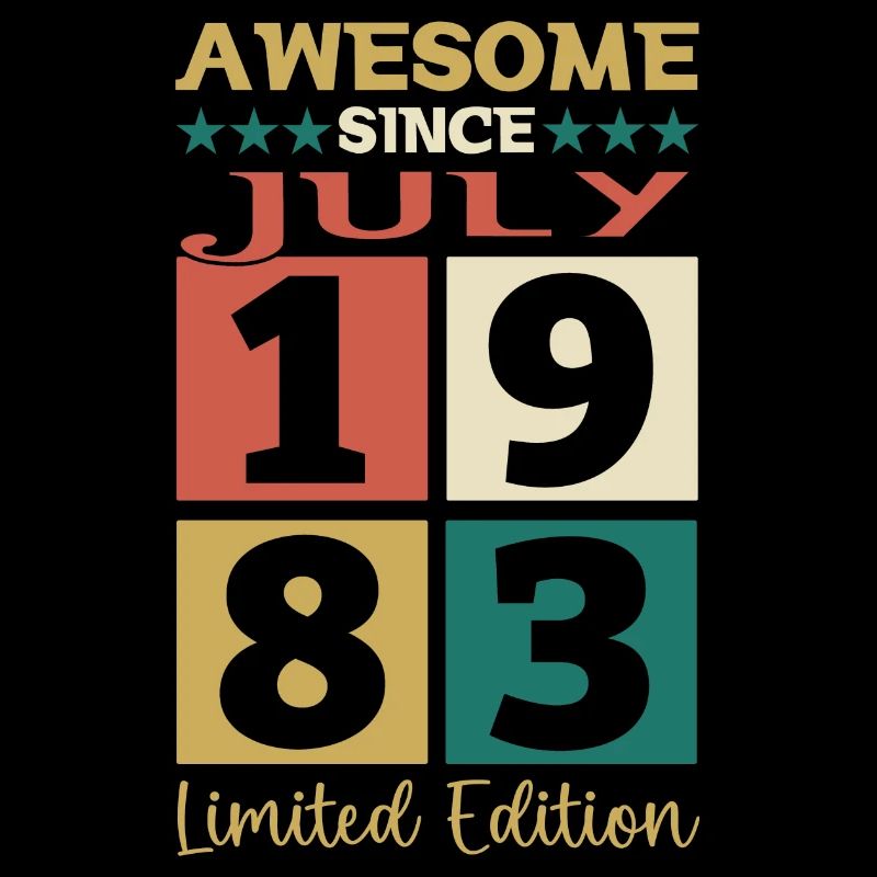 Awesome since Juli 1983 39. Geburtstag Herren Fun