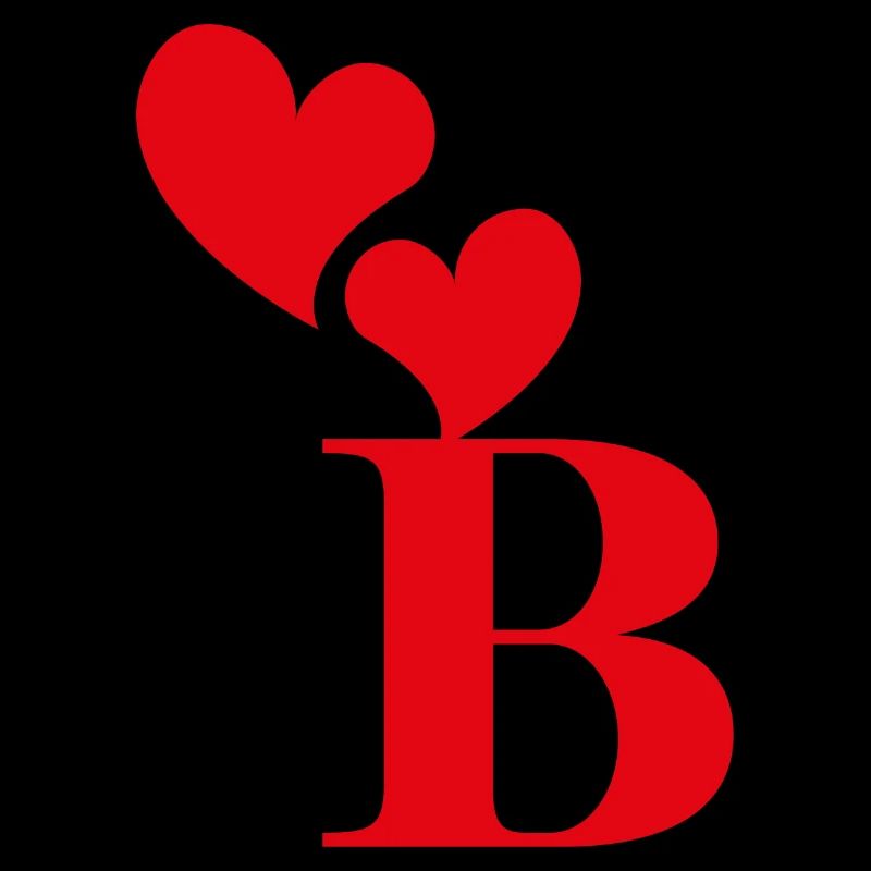 Buchstabe b rotes Herz