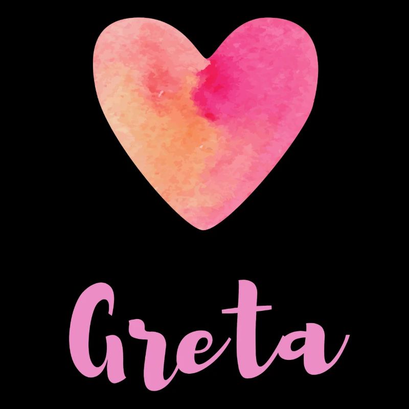 Greta Rosa Herz Mädchen Geschenk Outfit Shirt