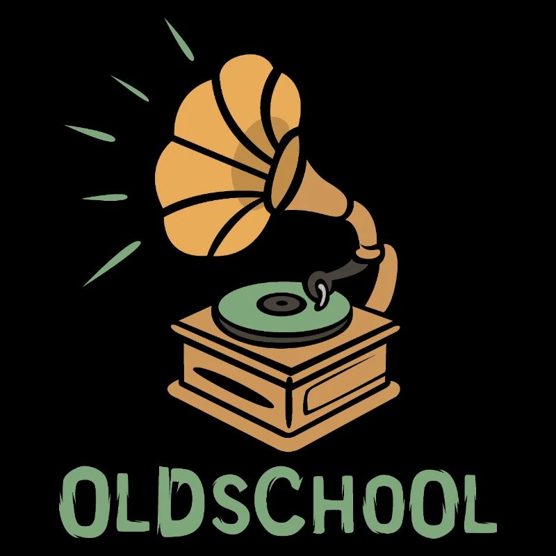 Oldschool Gramophone Retro Design