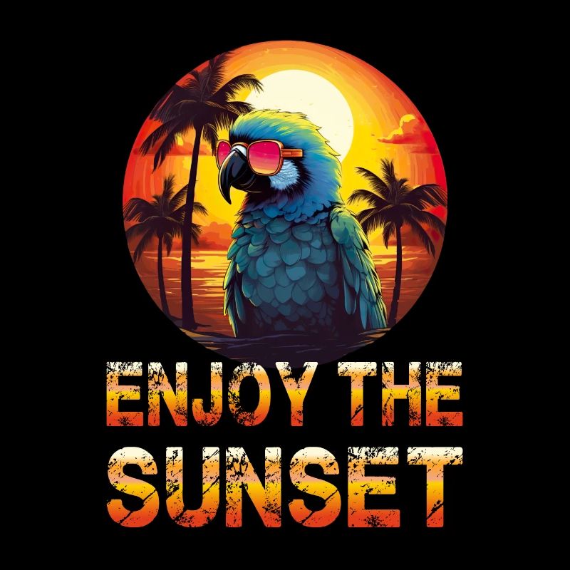 Ara Papagei Enjoy The Sunset