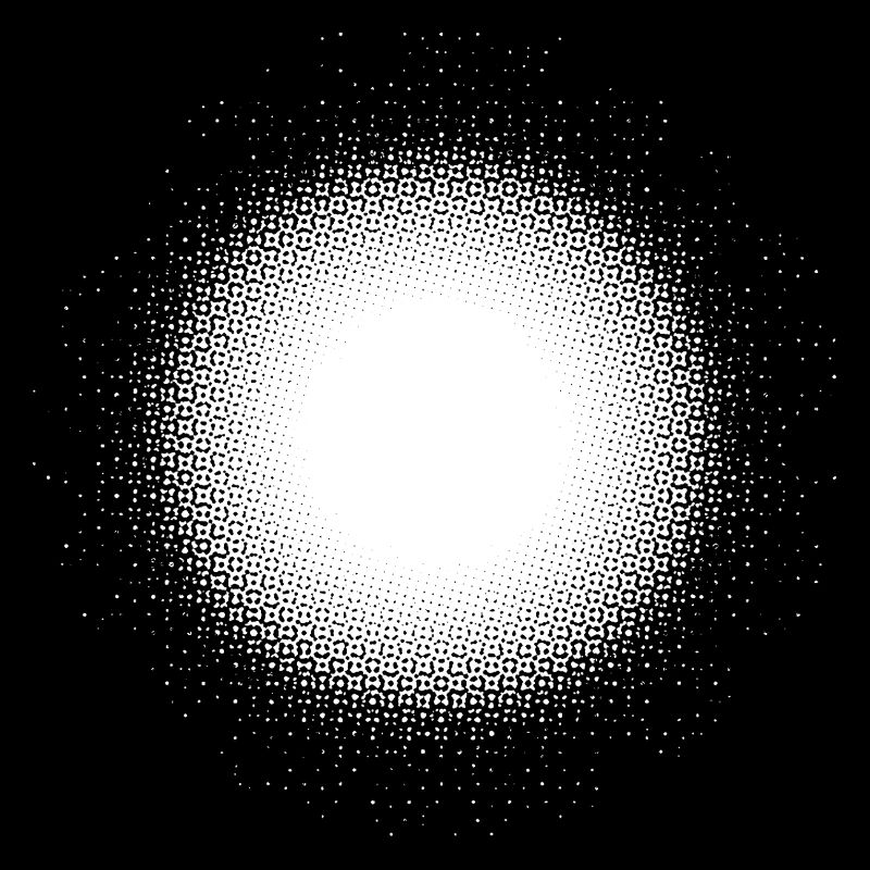 Light Illusion Moon Point Grid Design Circle Round