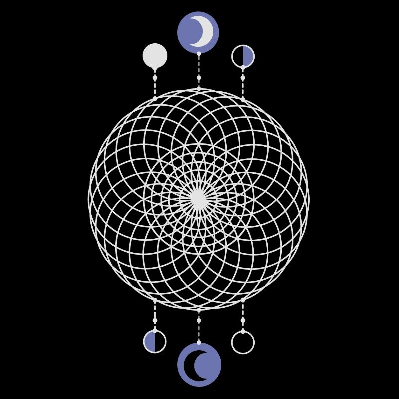 Geometric Pattern Moon Phases