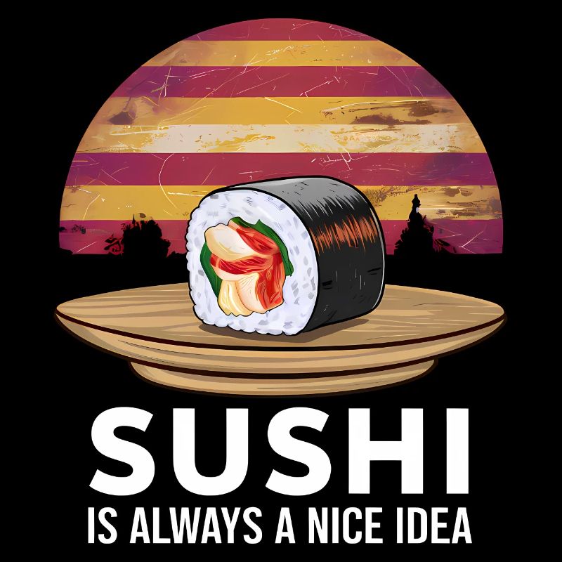 Sushi On A Retro Sunset
