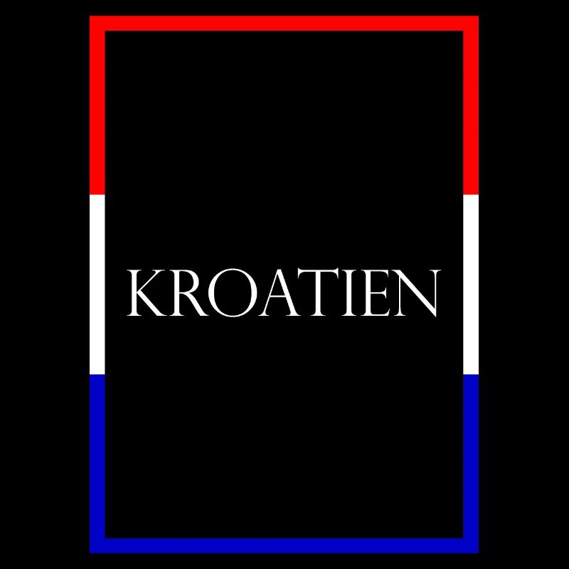Croatie Lettrage de déclaration avec drapeau
