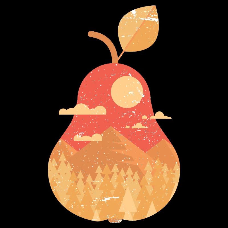 Vintage panoramic pear