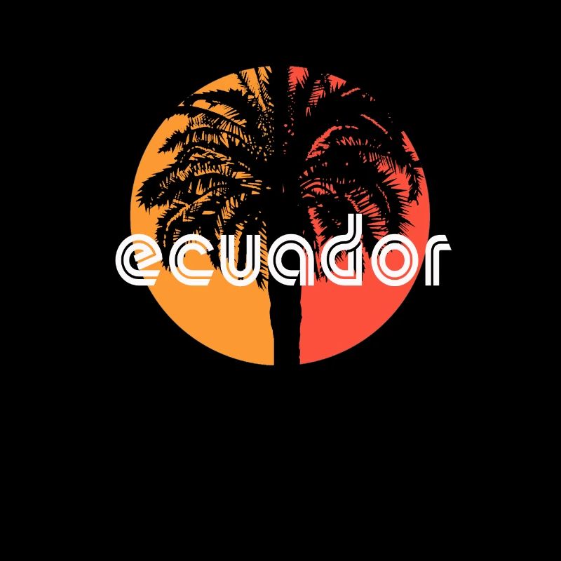 Ecuador Artistic Vacation Souvenir Palm Tree