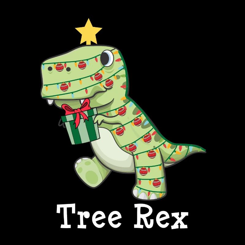 Angry Tree Rex Xmas Dinosaur Lights de Noël