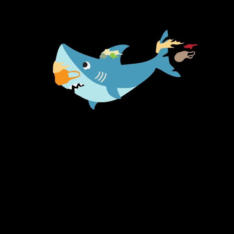 Plastique dans la mer - le requin n'aime plus