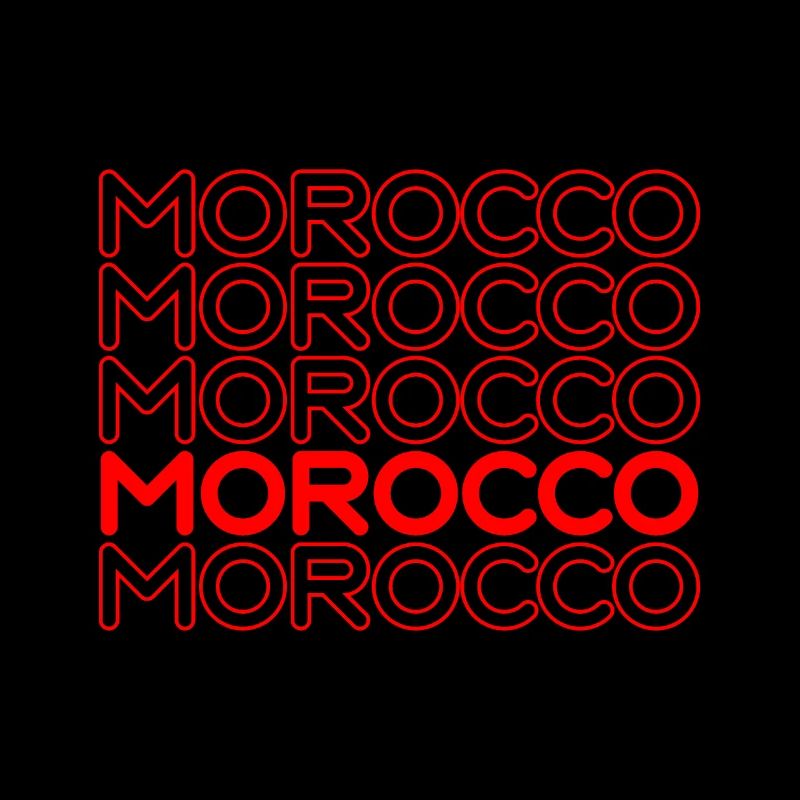 Morocco Neon Lettering Pattern