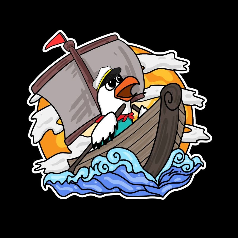 Mouette dans le bateau
