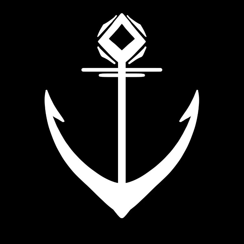 Symbole blanc d’ancrage